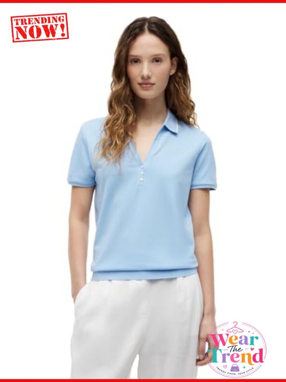 Cotton Short Sleeve Henley Polo Shirt Regular Fit Stretch